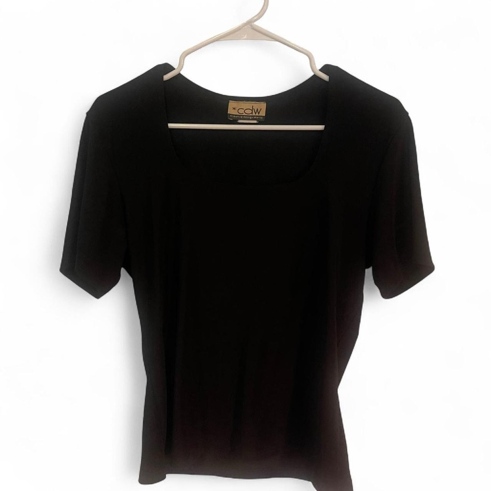 Black Square Neck Slinky Ter